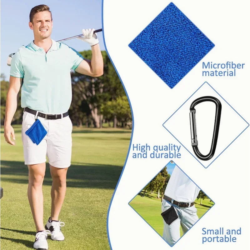 마이크로화이버 골프공 및 클럽 청소 타월 사각 디자인  - Golf Towel Waffle 리뷰 및 가격