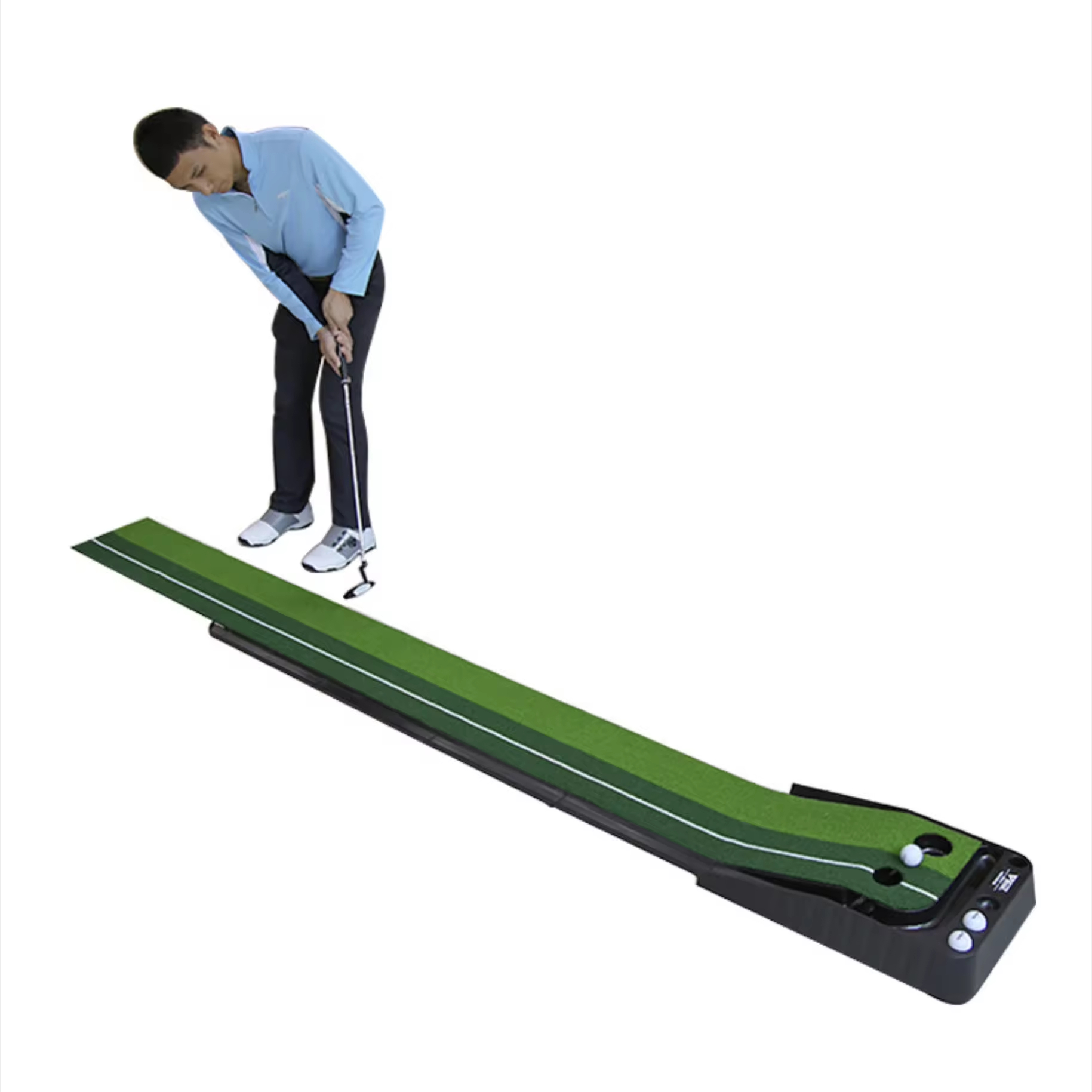 골프 퍼팅 그린 매트 자동 볼 리턴 시스템 2홀 골프  - Golf Equipment Gifts 리뷰 및 가격