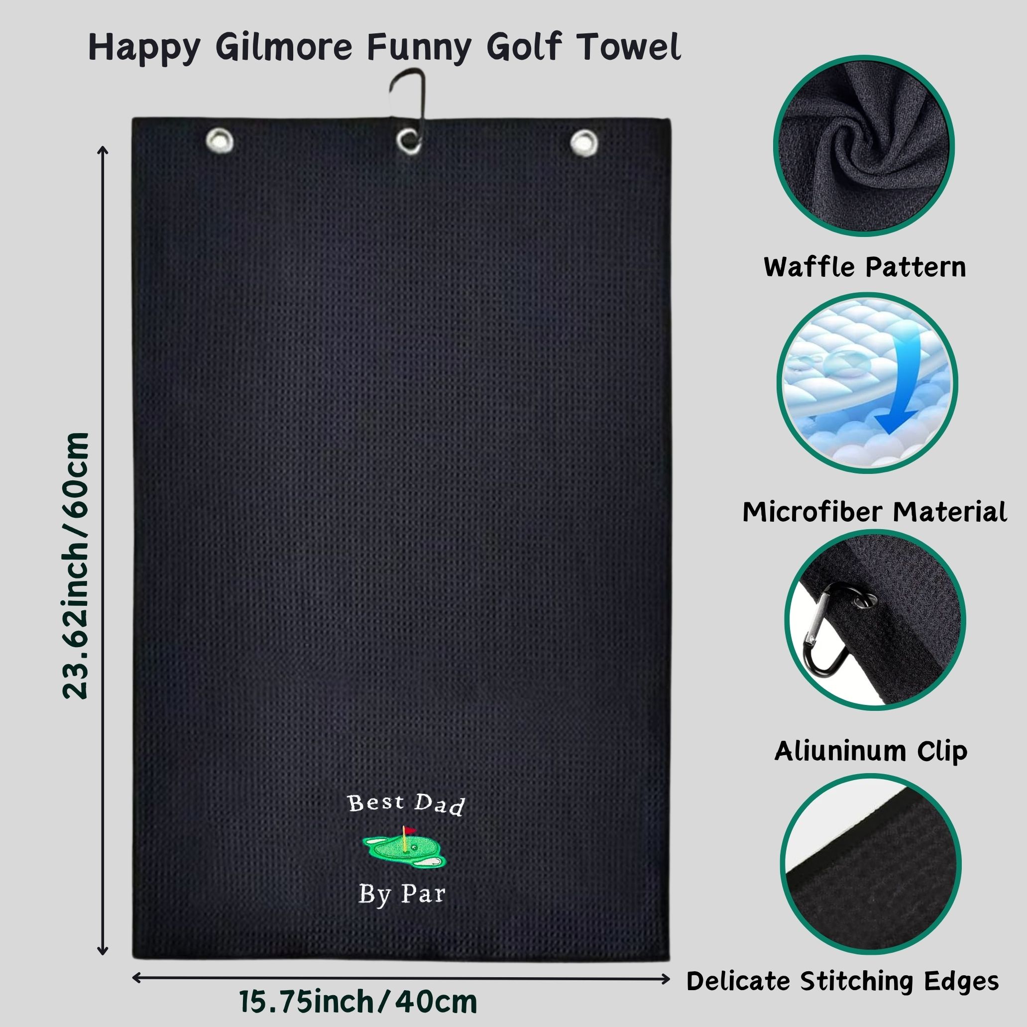 베스트 대디 마이크로파이버 프리미엄 골프 타월, 골프  - Golf Towel Waffle 리뷰 및 가격